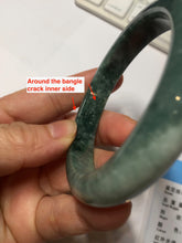 Load image into Gallery viewer, 53.3mm certified 100% natural type A dark green green jadeite jade bangle PA225-9011 Add on item Shopify only
