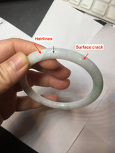 Load image into Gallery viewer, 59.4mm certified Type A 100% Natural sunny green white light purple slim round cut Jadeite Jade bangle PH211-3198
