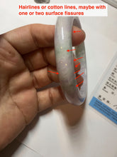 Load image into Gallery viewer, 60mm certified Type A 100% Natural light green purple Jadeite Jade bangle PC97-8466
