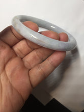 Load image into Gallery viewer, 59.5mm certified 100% natural light green/white/purple round cut jadeite jade bangle BS38-(5572)
