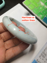 Load image into Gallery viewer, 60.5mm Certified Type A 100% Natural light green/white/brown Jadeite Jade bangle AH81-0428
