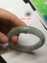 Load image into Gallery viewer, 57.5 mm Certified Type A 100% Natural green/purple Jadeite Jade bangle AX57-0356
