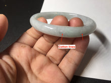 Load image into Gallery viewer, 49mm Type A 100% Natural light green oval Jadeite Jade bangle BM71
