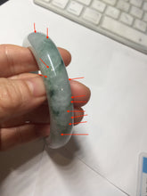 Load image into Gallery viewer, 57.5mm certified type A 100% Natural light  green/purple Jadeite jade bangle PA232-5118
