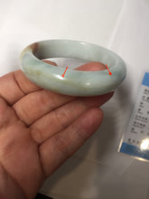 Load image into Gallery viewer, 50mm Certified 100% Natural Type A light green/yellow/brown Maple Syrup Mint Cake jadeite jade bangle BS136-4040
