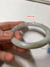 Load image into Gallery viewer, 54mm Certified Type A 100% Natural light green/white round cut Jadeite bangle PA233-9880
