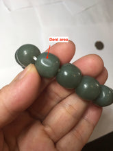 Load image into Gallery viewer, 100% Natural 13.8x13mm green/yellow/brown/blue/gray vintage style nephrite Jade bead man bracelet HF22
