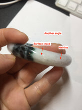 Load image into Gallery viewer, 56mm certified 100% natural type A sunny green/dark green/purple/white jadeite jade bangle PF19-3425
