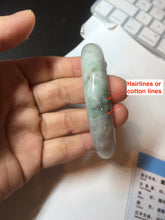 Load image into Gallery viewer, 59mm Certified Type A 100% Natural light green purple yellow (FU LU SHOU) Jadeite Jade bangle BM86-4497
