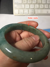 Load image into Gallery viewer, 54.3mm Certified 100% natural Type A oily dark green/blue/brown/gray (老油青) jadeite jade bangle PH189-6938
