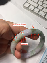 Load image into Gallery viewer, 52.5mm Certified 100% natural Type A sunny Green Brown Purple(Fu Lu Shou) jadeite jade bangle PH248-0503
