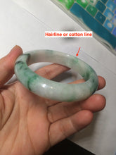 Load image into Gallery viewer, 57.5mm Certified 100% natural Type A sunny green/purple jadeite jade bangle AY50-4124
