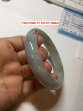 Load image into Gallery viewer, 57mm Certified Type A 100% Natural light green blue brown jadeite Jade bangle PC94-0362
