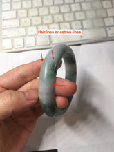 Load image into Gallery viewer, 57.5mm certified 100% natural Type A light green/purple/white chubby jadeite jade bangle R59-1301
