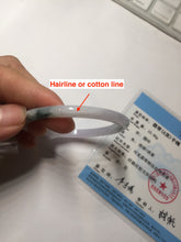 Load image into Gallery viewer, 49.5mm Certified Type A 100% Natural icy watery light green purple Jadeite Jade bangle PA73-6337
