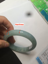 Load image into Gallery viewer, 56.8mm 100% natural Type A icy watery green  jadeite jade bangle AX51-7558
