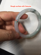 Load image into Gallery viewer, 53.3mm Certified Type A 100% Natural light green purple with green floating flowers round cut Jadeite bangle PB169-4722
