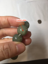 Load image into Gallery viewer, 100% Natural 13.8x12.5mm dark green/gray/brown vintage style nephrite Jade bead bracelet HF76
