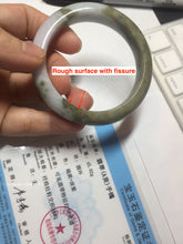 Load image into Gallery viewer, 52mm certified natural 100% natural Type A dark green brown purple jadeite jade bangle E151-4139
