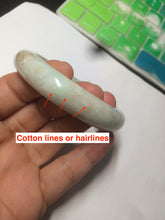 Load image into Gallery viewer, 54.7mm 100% natural Type A sunny green/brown/white jadeite jade bangle R95-3317
