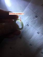 Load image into Gallery viewer, Size 4 1/2 -8 1/2 100% natural type A icy watery light green yellow gray black jadeite jade band ring PC226
