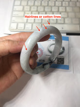 Load image into Gallery viewer, 61.2mm Certified Type A 100% Natural light green/white/purple Jadeite Jade bangle PJ68-3844
