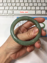 Load image into Gallery viewer, 卖了 55mm Certified Type A 100% Natural Oily Dark Green Gray Black(油青) Jadeite Jade Bangle PH258-7155
