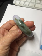 Load image into Gallery viewer, 54.5mm certified 100% natural Type A green light purple Distant Hills in Mist jadeite bangle PA185-4757
