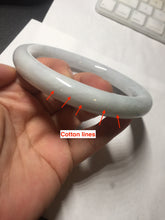 Load image into Gallery viewer, 74.5mm certified Type A 100% Natural light green white round cut plus size Jadeite Jade bangle BP171-(1257)
