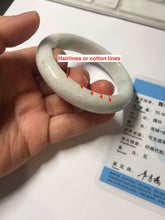Load image into Gallery viewer, 53.5mm certified 100% natural Type A sunny green white jadeite jade bangle PA259-3846
