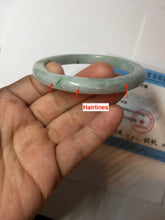 Load image into Gallery viewer, 54.8mm 100% natural Type A light green white slim jadeite jade bangle PB108-2441
