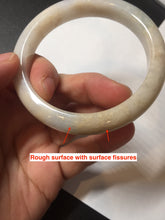 Load image into Gallery viewer, 57.5mm Certified Type A 100% Natural white/yellow/brown (golden sand) Jadeite Jade bangle BM52-7050
