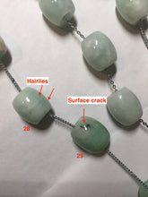 Load image into Gallery viewer, 13.5/12.5mm Type A 100% Natural light apple green/sunny green Jadeite Jade LuluTong (Every road is smooth) olive shape pendant group PA136
