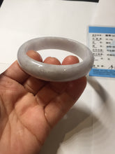 Load image into Gallery viewer, 51.5mm certified 100% Natural type A light purple white Jadeite Jade bangle PA245-4673
