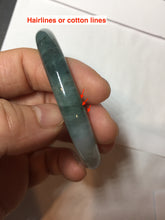 Load image into Gallery viewer, 55mm Certified type A 100% Natural light green blue purple gray black Jadeite bangle PB274-2748
