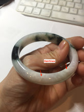 Load image into Gallery viewer, 55.5mm Certified Type A 100% Natural dark green/white/purple Jadeite Jade bangle PF26-(3426)
