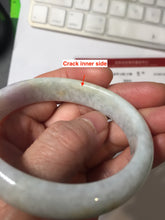 Load image into Gallery viewer, 52.2mm certified 100% natural type A white sunny green yellow purple(FU LU SHOU) oval jadeite bangle PH168-5800
