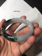 Load image into Gallery viewer, 53.4mm Certified Type A 100% Natural light purple/dark green jadeite Jade bangle BM60
