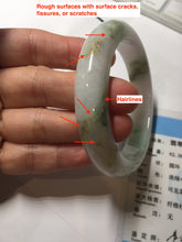 Load image into Gallery viewer, 54.8mm certified 100% natural Type A sunny green/purple/white jadeite jade bangle AA114-1051
