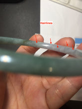 Load image into Gallery viewer, 61.5mm Certified Type A 100% Natural oily dark green(老油青) purple gray black round cut Jadeite Jade bangle Bh103-0715
