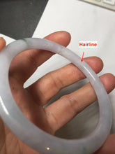 Load image into Gallery viewer, 60.5mm certified Type A 100% Natural light green light purple round cut Jadeite Jade bangle PH219-3209
