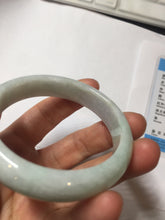 Load image into Gallery viewer, 51mm certified Type A 100% Natura light sunny green white purple Jadeite jade bangle PA241-4668
