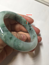 Load image into Gallery viewer, 52.8mm Certified type A 100% Natural forest green Jadeite bangle PE47-(1767)
