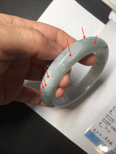 Load image into Gallery viewer, 57.5mm certified type A 100% Natural icy watery light green/purple/white Jadeite jade bangle BH138-1314
