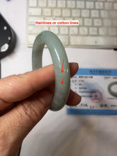 Load image into Gallery viewer, 54.7mm certified type A 100% Natural light purple brown green(FU LU SHOU) dark green gray(淡油青) black jadeite jade bangle BS153-0489
