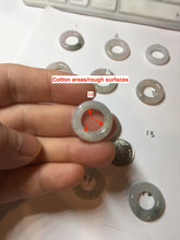 Load image into Gallery viewer, 17.9-21mm Type A 100% Natural light green purple green white Jadeite Safety Guardian Button donuts pendant PF25
