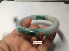 Load image into Gallery viewer, 57.5mm Certified Type A 100% Natural sunny green light purple jadeite jade bangle AX40-7717
