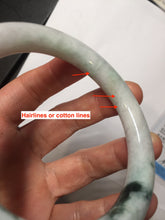 Load image into Gallery viewer, 57.5mm certified type A 100% Natural sunny green/purple round cut Jadeite jade bangle PH186-1264

