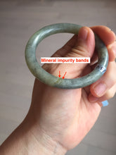 Load image into Gallery viewer, 51mm Certified 100% Natural Green/ black/gray sesame paste 芝麻糊 青花 round cut nephrite Jade bangle HHE104-5567
