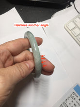 Load image into Gallery viewer, 55mm certified 100% natural Type A light green with green floating flowers round cut jadeite jade bangle BS106-2540
